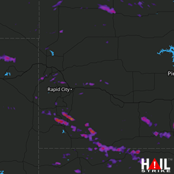 Hail Map Pine Ridge, SD 07-18-2017