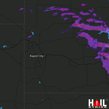 Hail Map Pierre, SD 08-21-2017