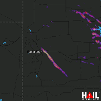 Hail Map Pierre, SD 07-19-2018