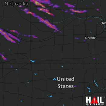Hail Map North Platte, NE 08-16-2018