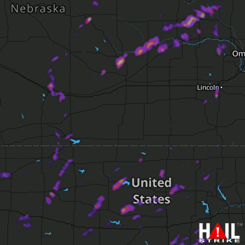 Hail Map Columbus, NE 04-22-2019
