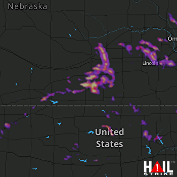 Hail Map Lincoln, NE 05-06-2019
