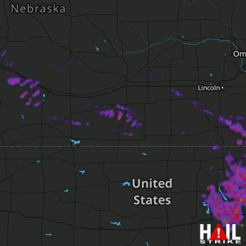 Hail Map Manhattan, KS 08-16-2019
