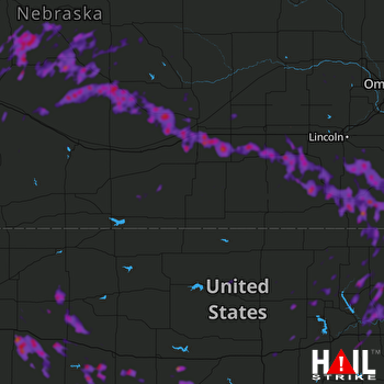 Hail Map Beatrice, NE 08-21-2019