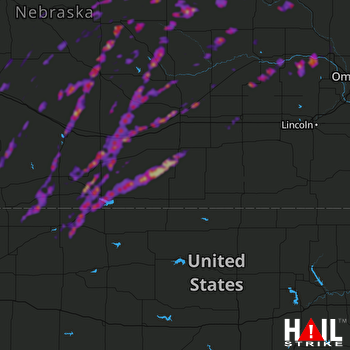 Hail Map Kearney, NE 10-01-2019