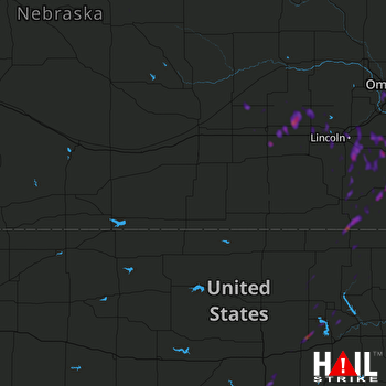 Hail Map Hickman, NE 10-10-2019