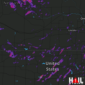Hail Map Salina, KS 07-20-2020