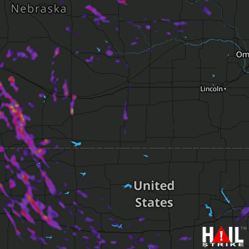 Hail Map North Platte, NE 07-30-2020
