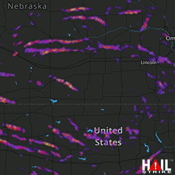 Hail Map Lincoln, NE 06-26-2021