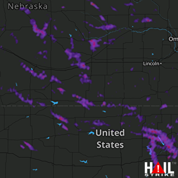 Hail Map Junction City, KS 07-10-2021