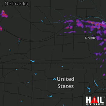 Hail Map Bellevue, NE 08-25-2021