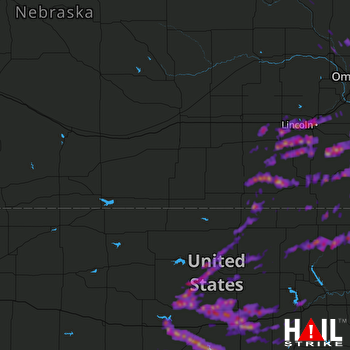 Hail Map Lincoln, NE 04-20-2017