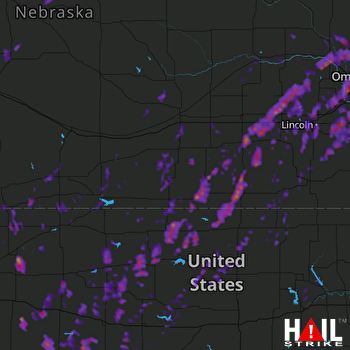Hail Map Omaha, NE 05-17-2017