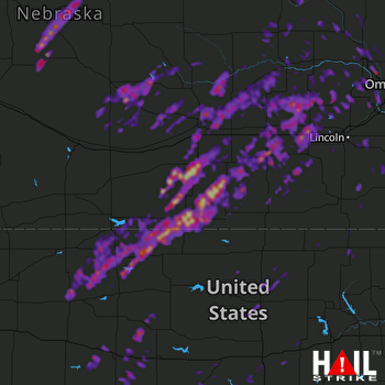 Hail Map Hastings, NE 06-14-2017