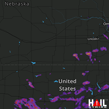 Hail Map Manhattan, KS 06-16-2017