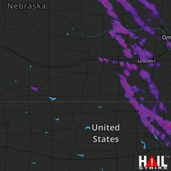 Hail Map Columbus, NE 06-17-2017