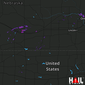 Hail Map Fremont, NE 07-12-2017