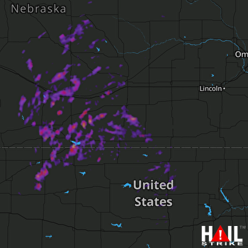 Hail Map Lexington, NE 07-18-2017