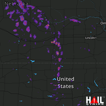 Hail Map Broken Bow, NE 08-27-2017