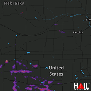 Hail Map Hays, KS 05-25-2018