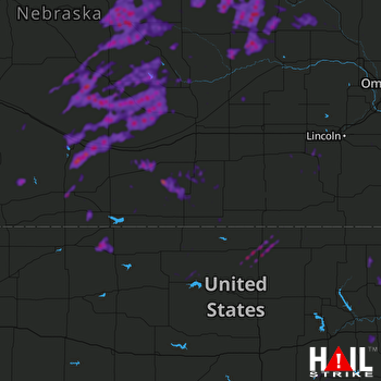 Hail Map Lexington, NE 06-02-2018