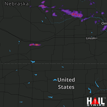 Hail Map Bellevue, NE 06-10-2018