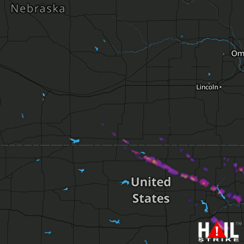 Hail Map Junction City, KS 06-21-2018