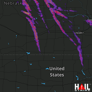 Hail Map York, NE 07-19-2018
