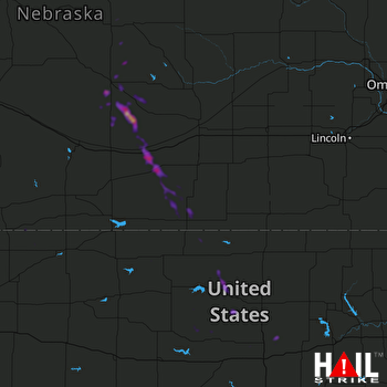 Hail Map Kearney, NE 07-30-2018