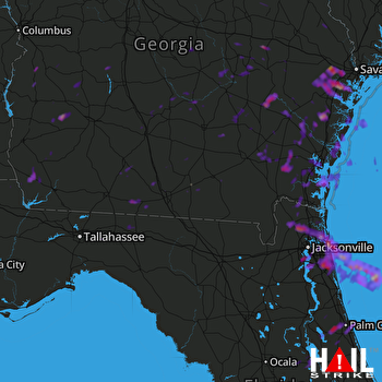 Hail Map Ponte Vedra Beach, FL 05-31-2017
