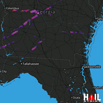 Hail Map Vienna, GA 03-19-2018