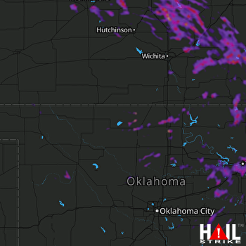Hail Map Tulsa, OK 08-17-2018