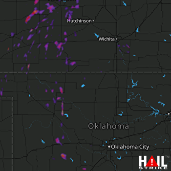 Hail Map Pratt, KS 09-03-2018
