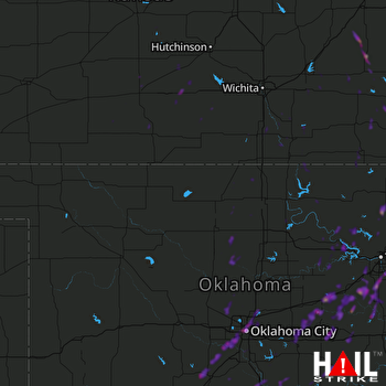Hail Map Oklahoma City, OK 12-01-2018