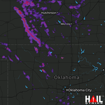 Hail Map Alva, OK 08-25-2019