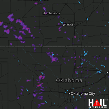 Hail Map Ponca City, OK 08-30-2019