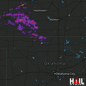 Hail Map Pratt, KS 09-25-2019