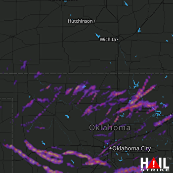 Hail Map Oklahoma City, OK 04-22-2020