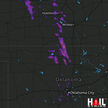 Hail Map Oklahoma City, OK 07-10-2020