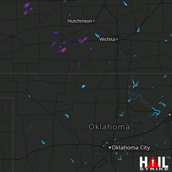 Hail Map Kingman, KS 08-10-2020