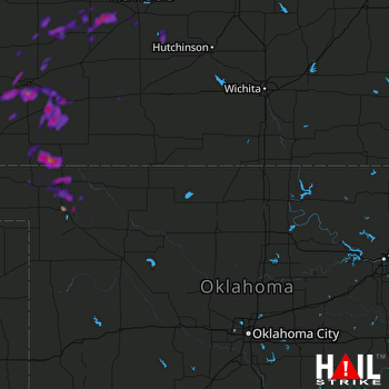 Hail Map VANCE AFB 08-12-2020