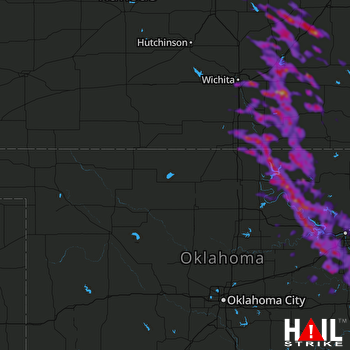 Hail Map Tulsa, OK 08-13-2020