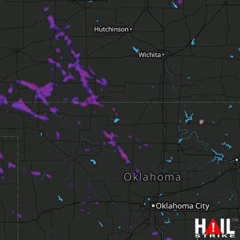 Hail Map Lexington, OK 08-16-2020