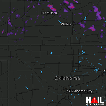 Hail Map Mcpherson, KS 08-13-2021