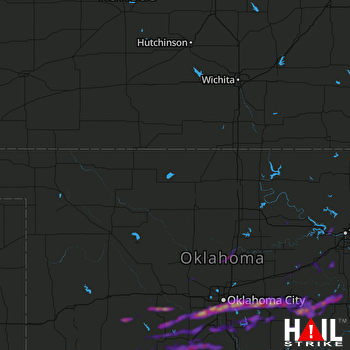 Hail Map Oklahoma City, OK 10-15-2021