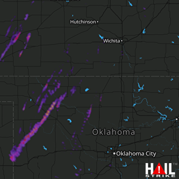 Hail Map Dodge City, KS 10-27-2021
