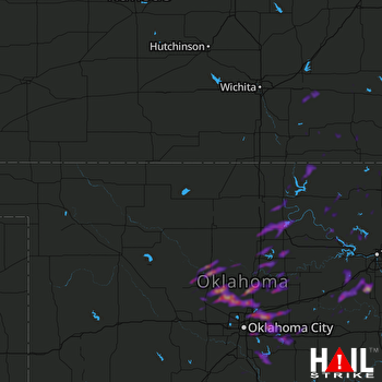 Hail Map Edmond, OK 11-11-2021