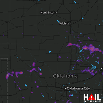 Hail Map Bartlesville, OK 04-17-2017