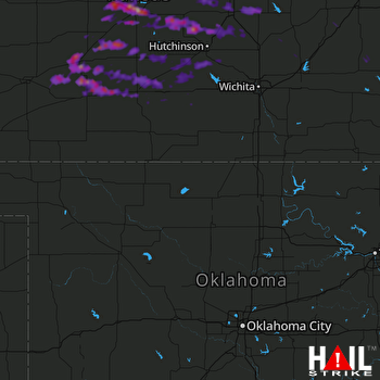 Hail Map Great Bend, KS 04-20-2017