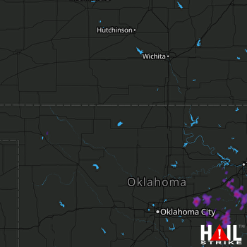 Hail Map Okmulgee, OK 06-15-2017